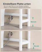 Badkamerplank – 3 niveaus – bamboe – wolkenwit-natuurlijke kleur