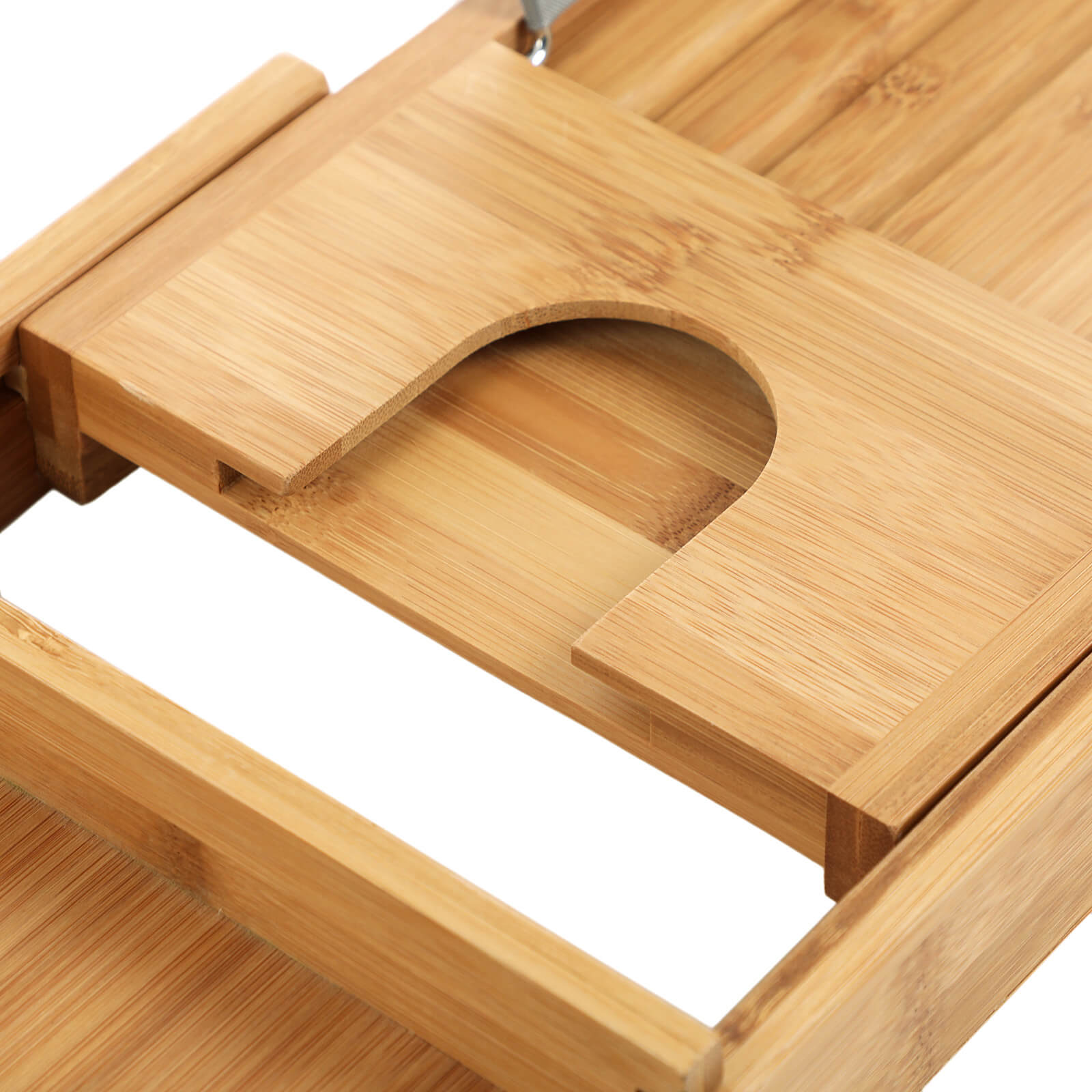 Bamboe badplank – verstelbaar – met bekerhouder – naturel