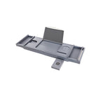 Badplank - Bamboe badrek - Verstelbaar (75-109) x 23 x 4,5 cm - Grijs