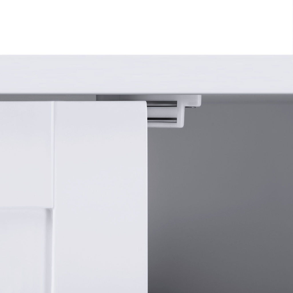Badkamerkast – dubbele deur – verstelbare planken – wit