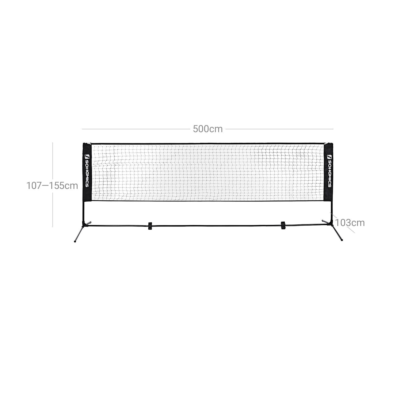 Badmintonnet - Voetbalnet - Tennisset - Zwart - Universeel sportnet