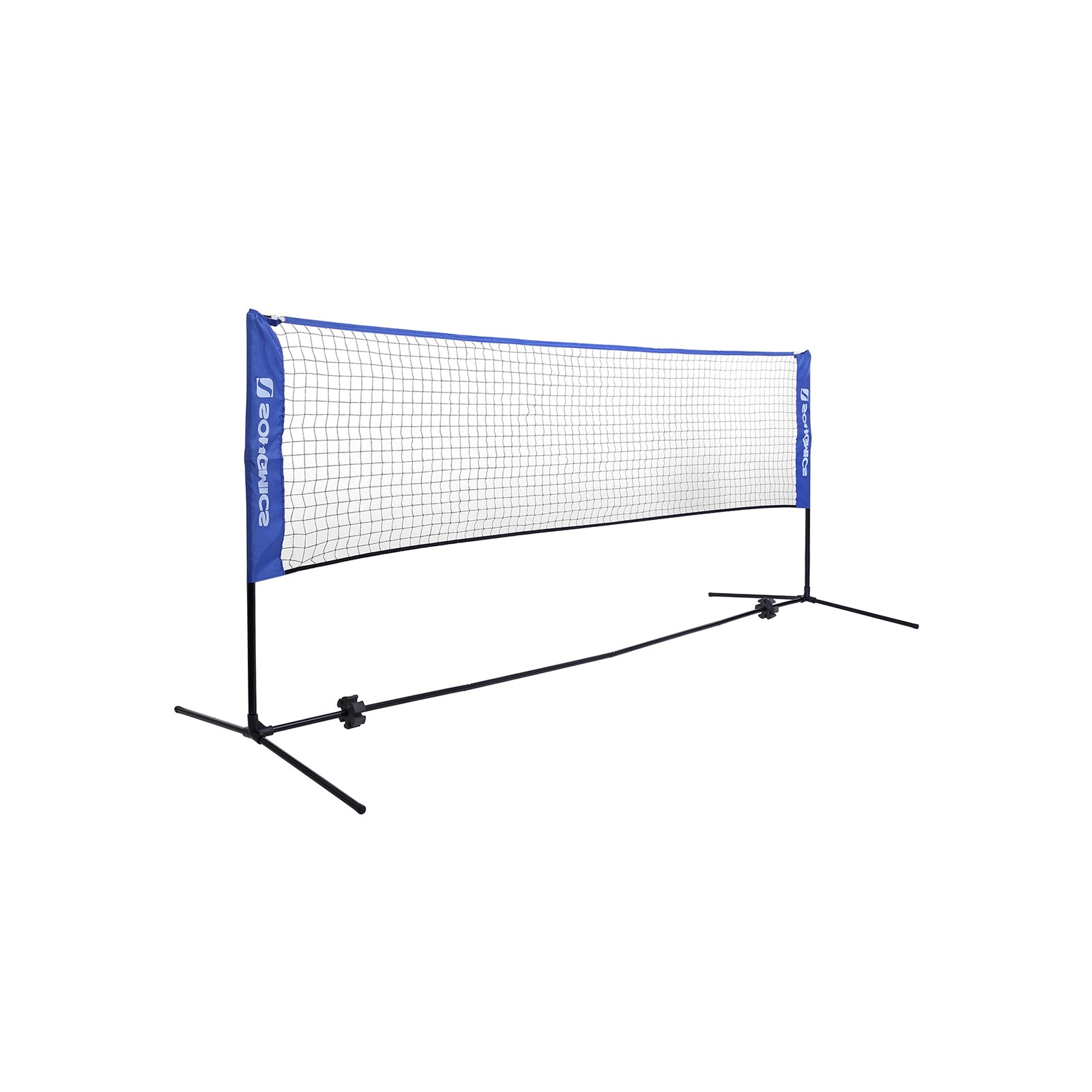 Badmintonnet - Verstelbaar tennisnet met ijzeren frame en tas - Blauw