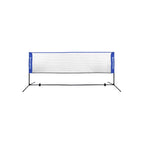 Badmintonnet - Verstelbaar tennisnet met ijzeren frame en tas - Blauw