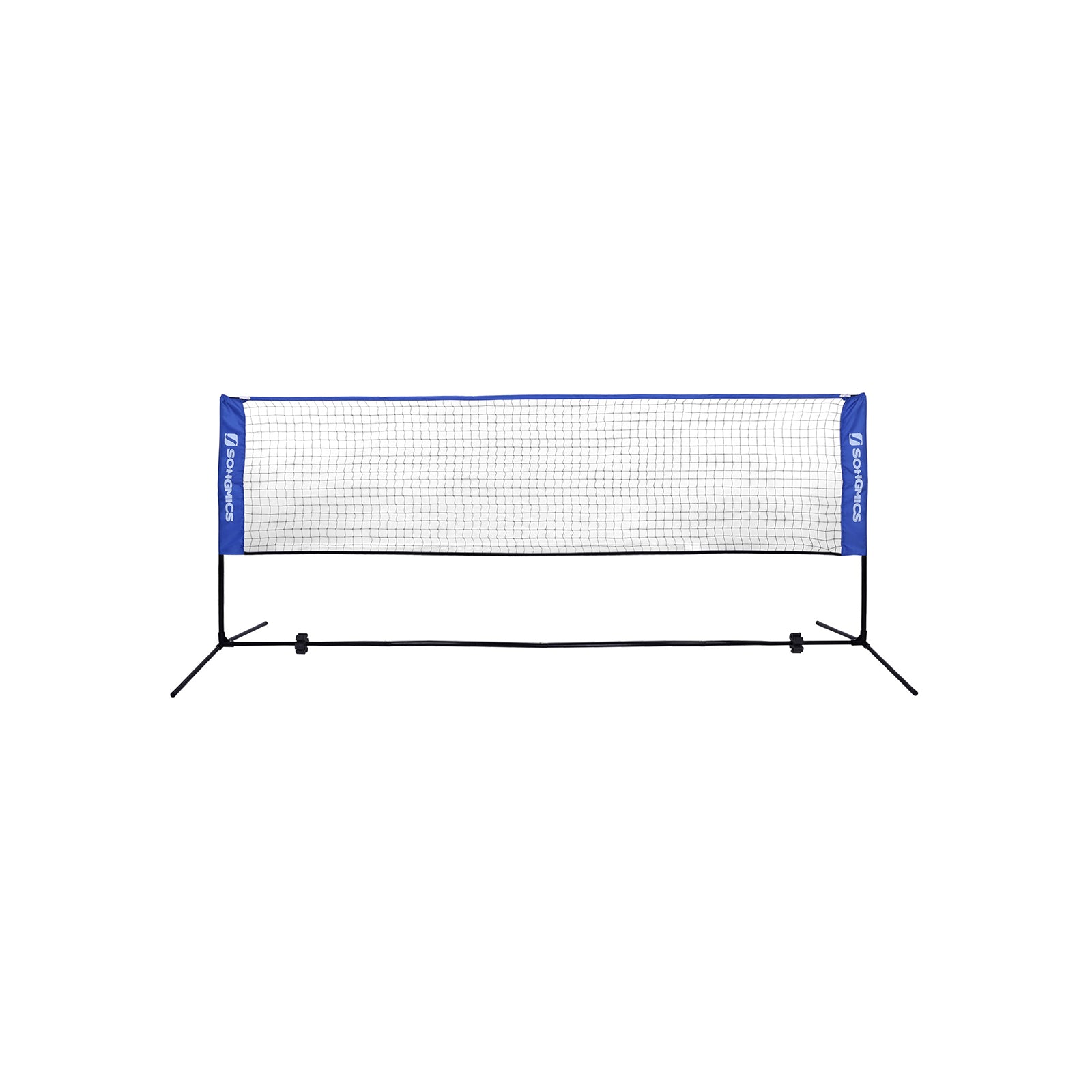 Badmintonnet - Verstelbaar tennisnet met ijzeren frame en tas - Blauw