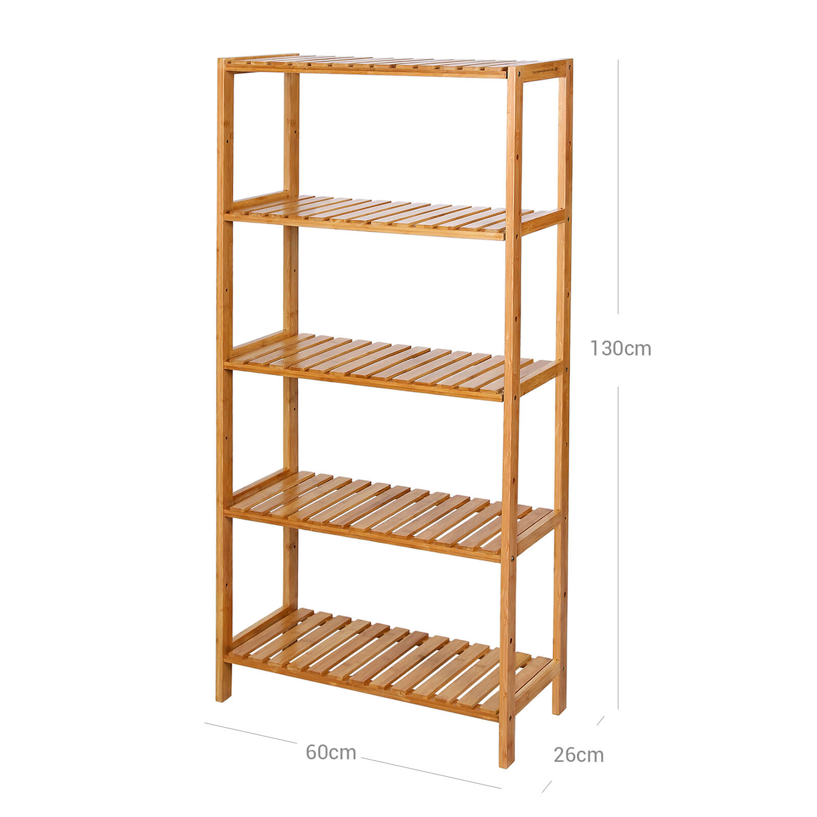 Badkamerplank – 5 planken – bamboe – naturel
