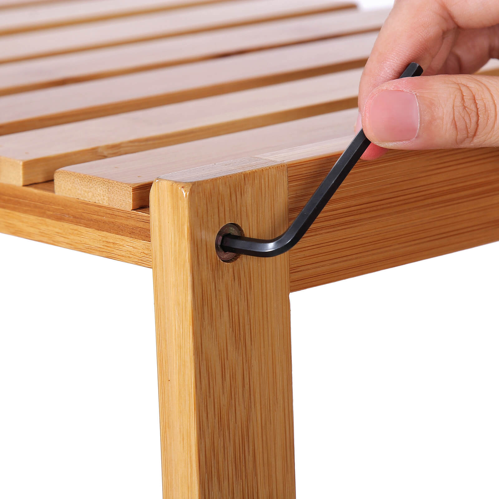 Badkamerplank – 5 planken – bamboe – naturel