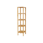 Badkamerrek – bamboe – 5 verdiepingen – 33 x 33 x 146 cm – smal