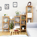 Badkamerrek – bamboe – 5 verdiepingen – 33 x 33 x 146 cm – smal