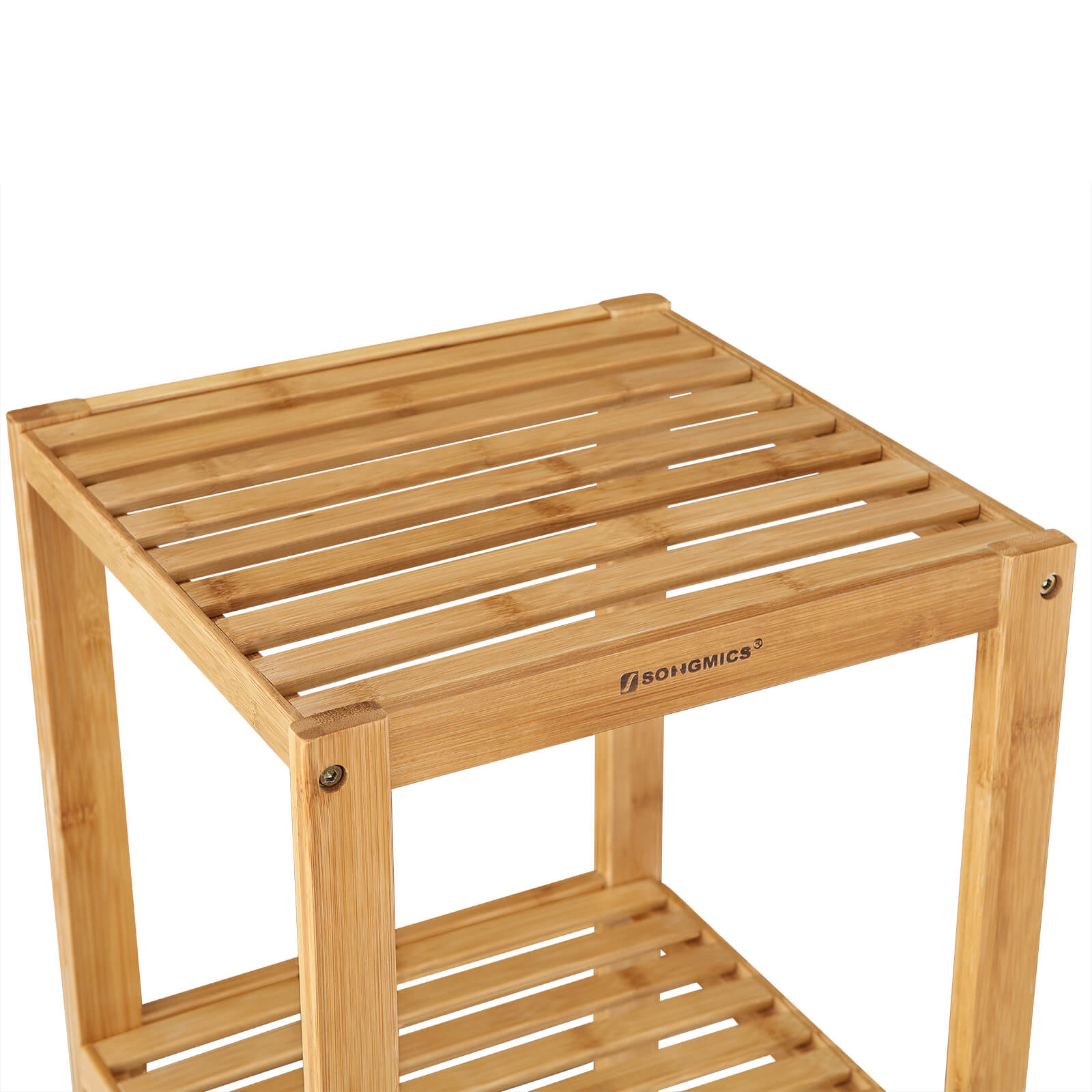 Badkamerrek – bamboe – 5 verdiepingen – 33 x 33 x 146 cm – smal