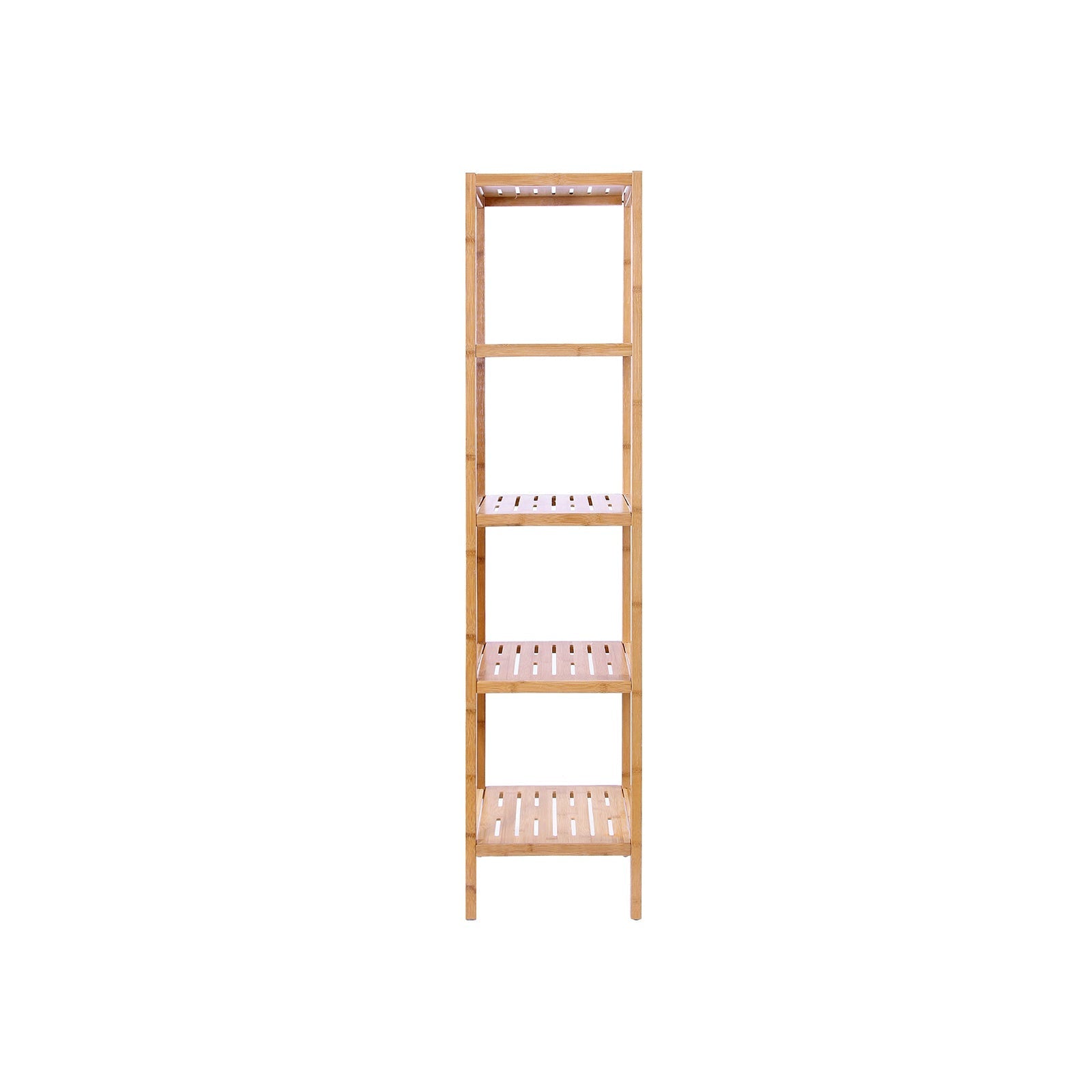 Badkamerrek – bamboe – 5 verdiepingen – 33 x 33 x 146 cm – smal