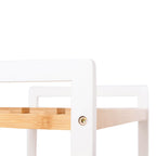 Badkamerrek - Bamboe rek met 4 planken - Naturel/Wit