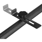 Balkonhangtafel – polyrotan – zwart