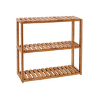 Badkamerrek – houtenkast – bamboe – verstelbare planken – naturel