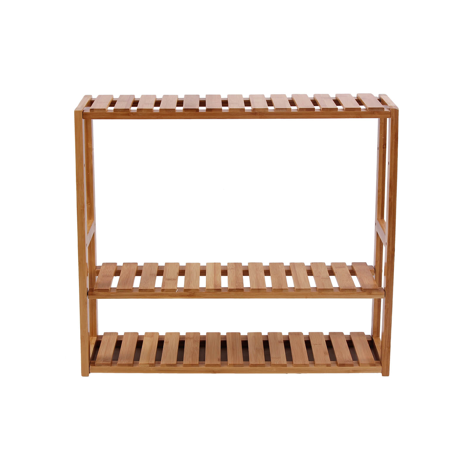Badkamerrek – houtenkast – bamboe – verstelbare planken – naturel