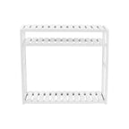 Badkamerrek – plantenrek – bamboe – 3 verstelbare planken – wit