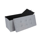 Zitbank – 80 L – opvouwbaar – 300 kg – 76 x 38 x 38 cm – lichtgrijs