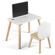 Barnbord – med stol Barnskrivbord tavla Vit +