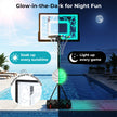 Basketbollkorg, – höjdjusterbar cm, basketbollställ med LED ljusslinga, fyllbar fotbas – 164-193