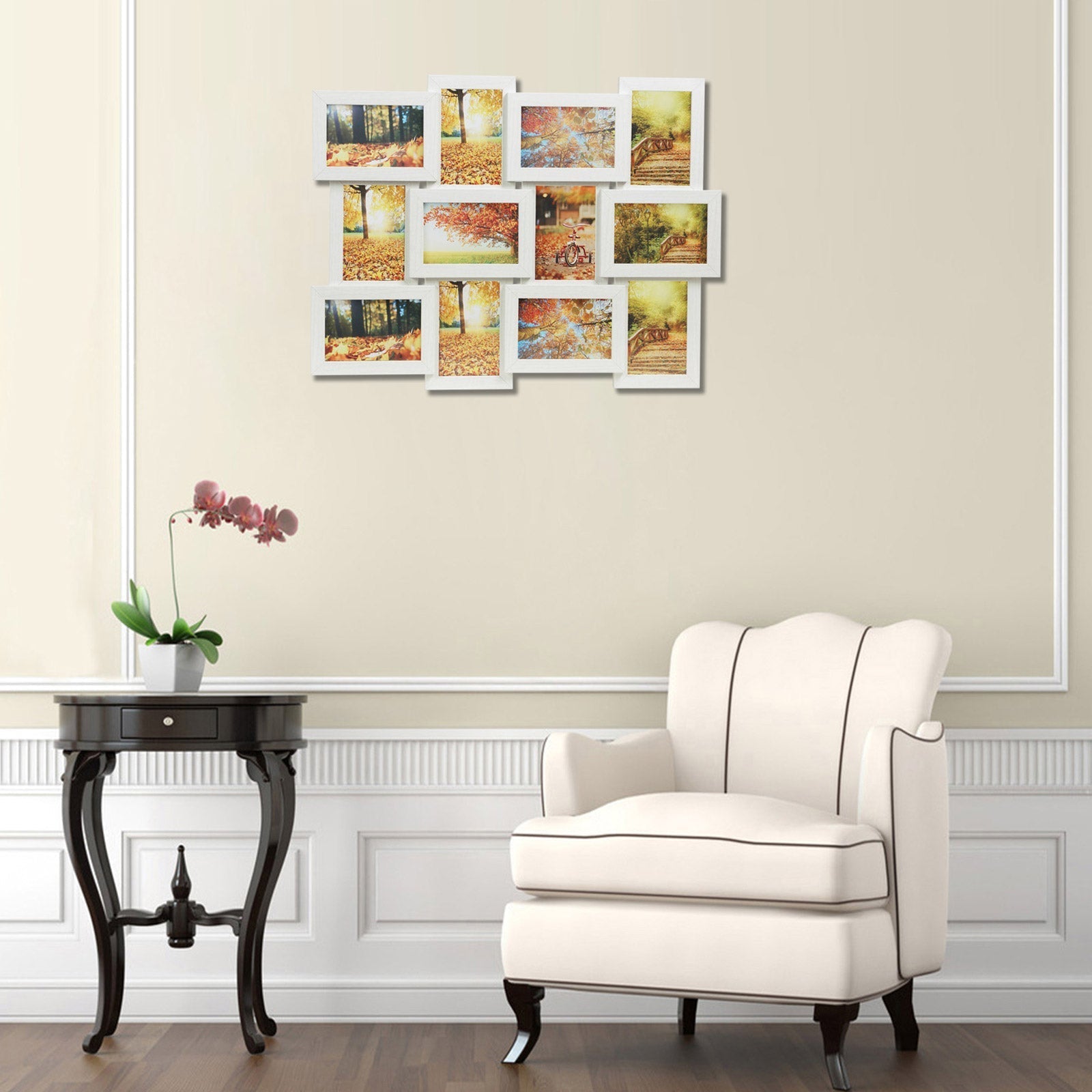 Fotolijst – collage – voor 12 foto’s – wit