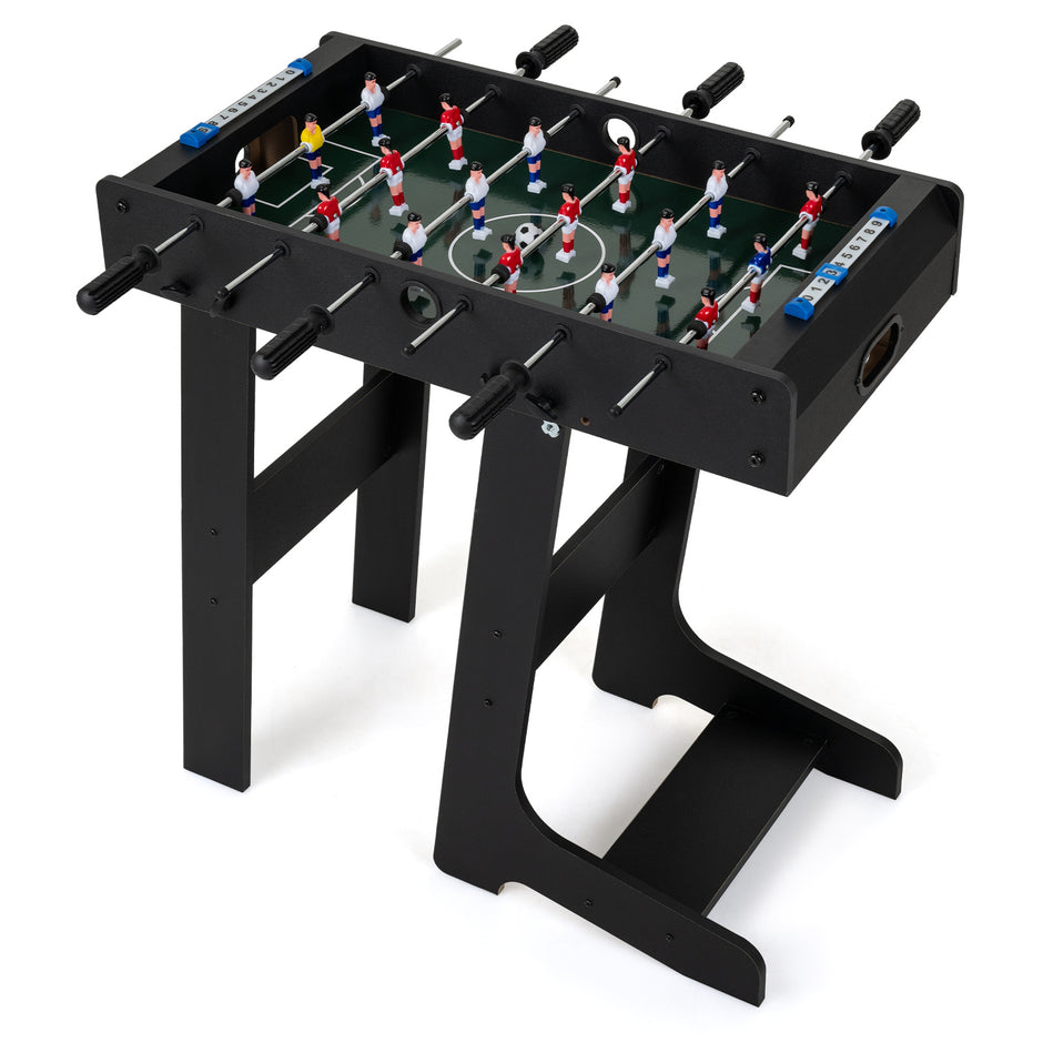 Bordfotboll, – platsbesparande fotbollsbord med stabila handtag, – 33 x 36 x 109 cm