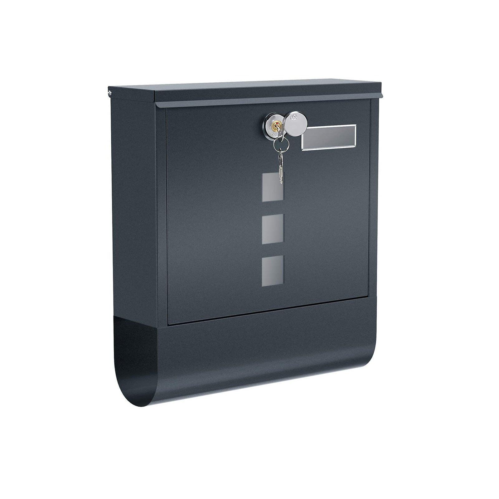 Wandbrievenbus met slot – Weerbestendig – Antraciet