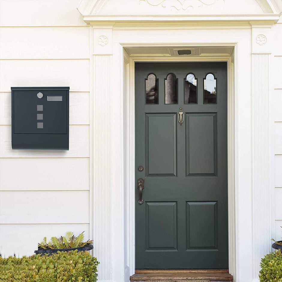 Wandbrievenbus met slot – Weerbestendig – Antraciet