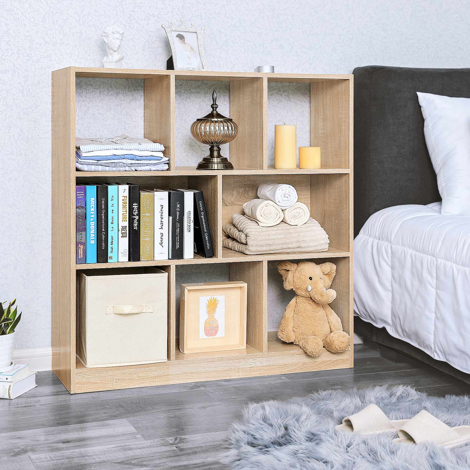 Boekenkast – kubusplank – woonkamerkast – 97,5 x 30 x 100 cm – hout