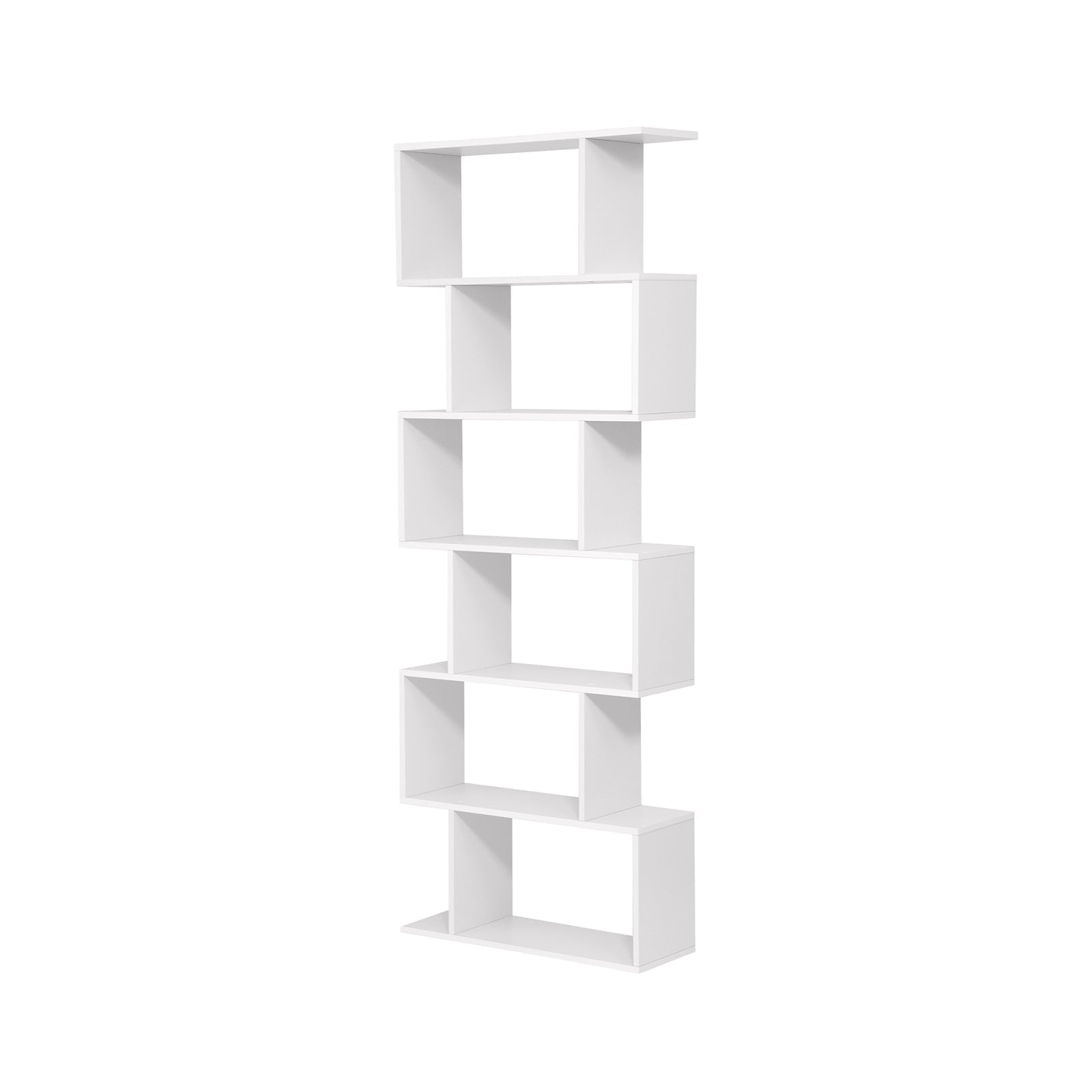 Boekenkast – 6 niveaus – decoratief – wit