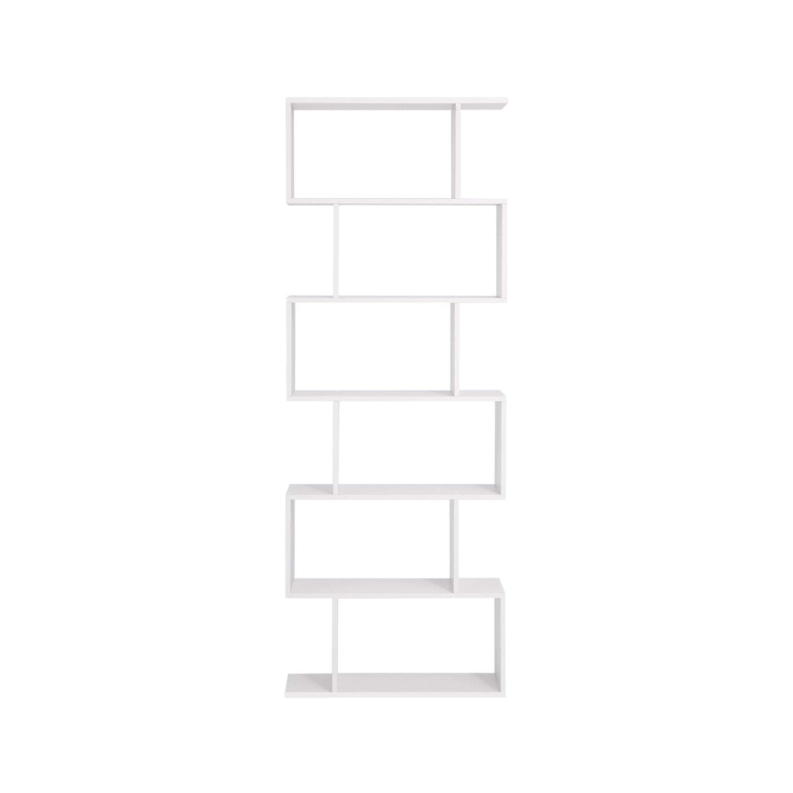 Boekenkast – 6 niveaus – decoratief – wit