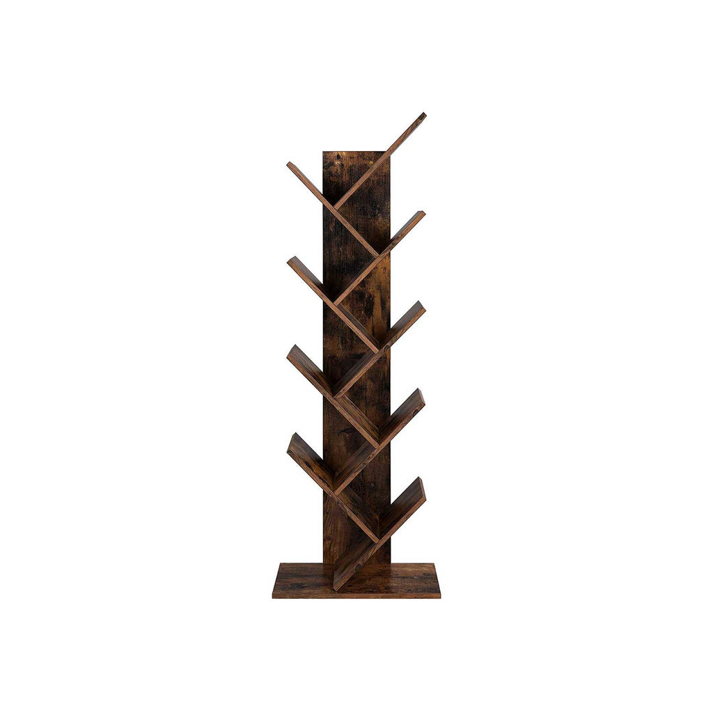 Boekenkast - 8-niveaus - Staande plank - Boekenrek - Bruin