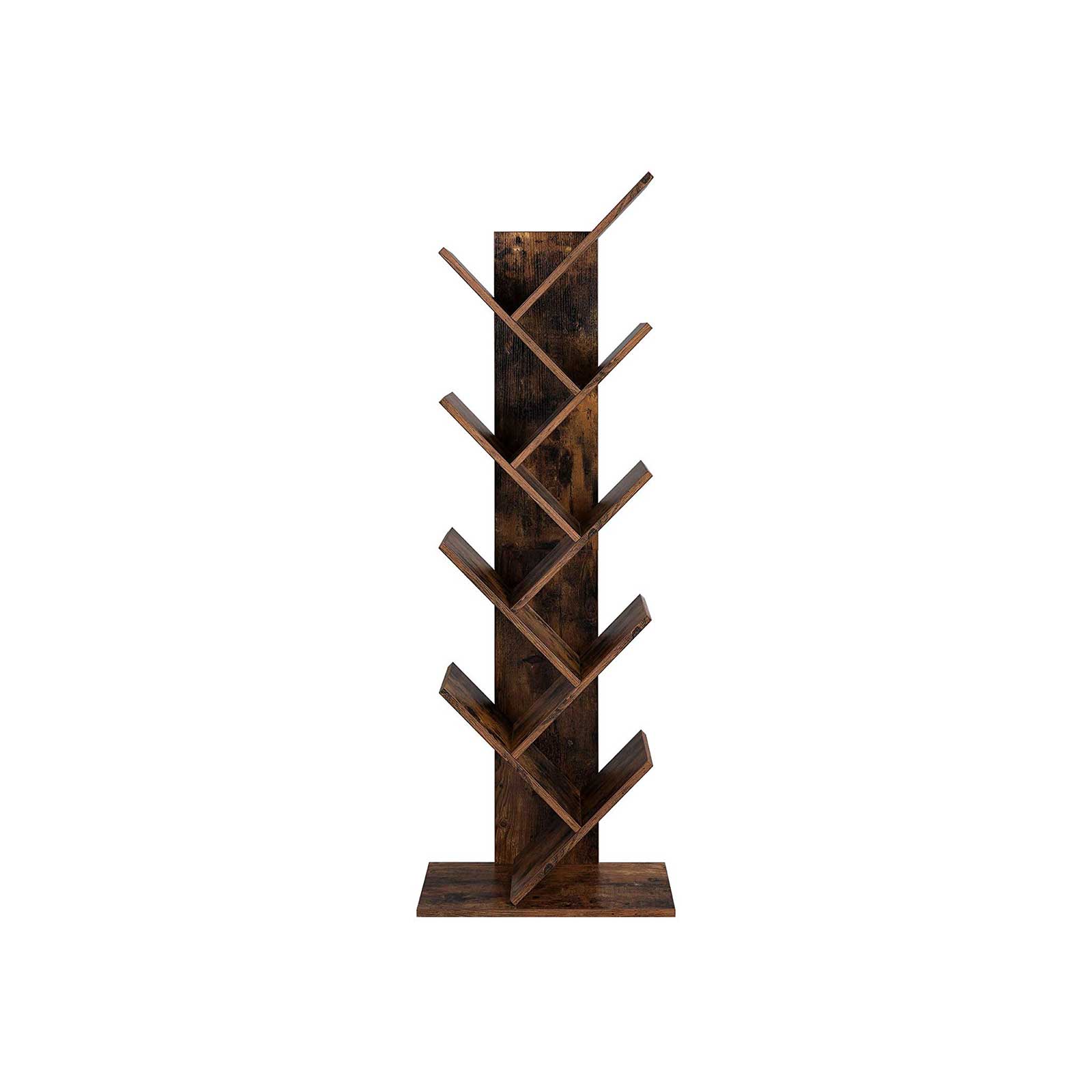 Boekenkast - 8-niveaus - Staande plank - Boekenrek - Bruin