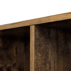 Boekenkast - Opbergkast met 10 planken - Donkerbruin - Vintage design