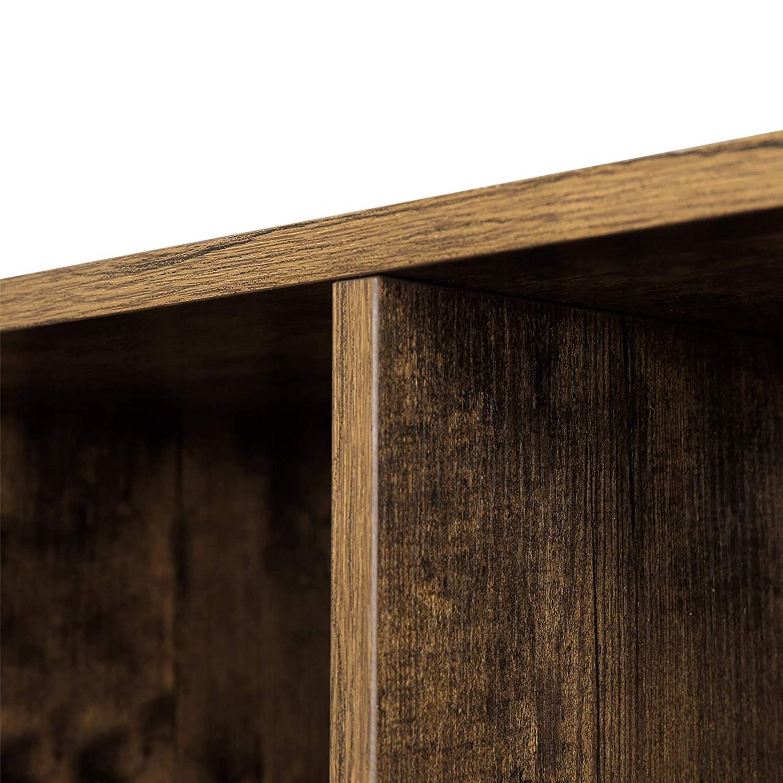 Boekenkast - Opbergkast met 10 planken - Donkerbruin - Vintage design
