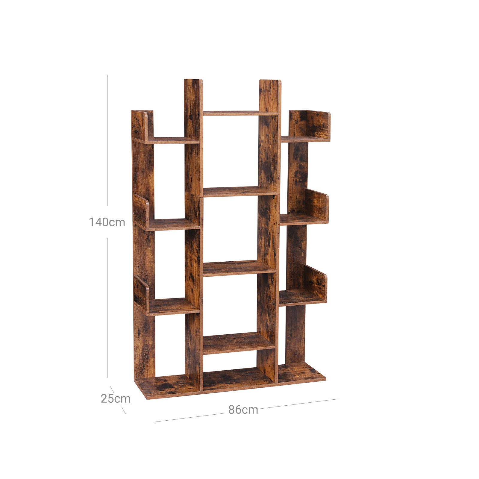 Boekenkast - Boomvormige boekenplank - Vintage bruin