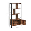 Boekenkast met gesloten compartimenten – Robuuste constructie – 20 kg per plank – 66 x 30 x 153 cm – Met kantelbeveiliging