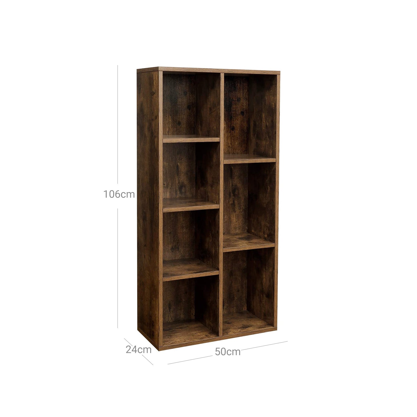 Boekenkast - Staande plankenkast - Woonkamerkast - Vintage bruin