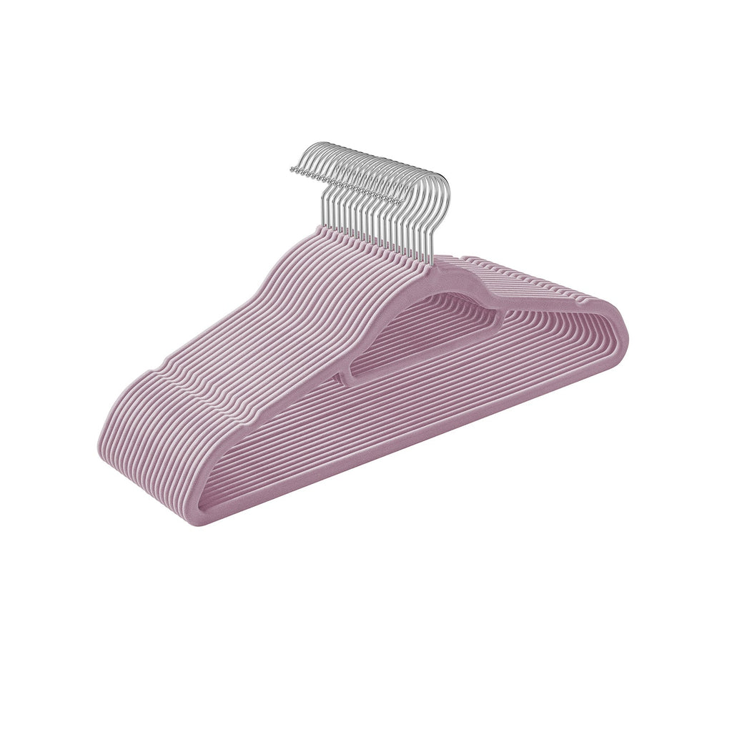 Kledinghangers - Fluweel - Set van 20 - 0,6 cm dik - Wit