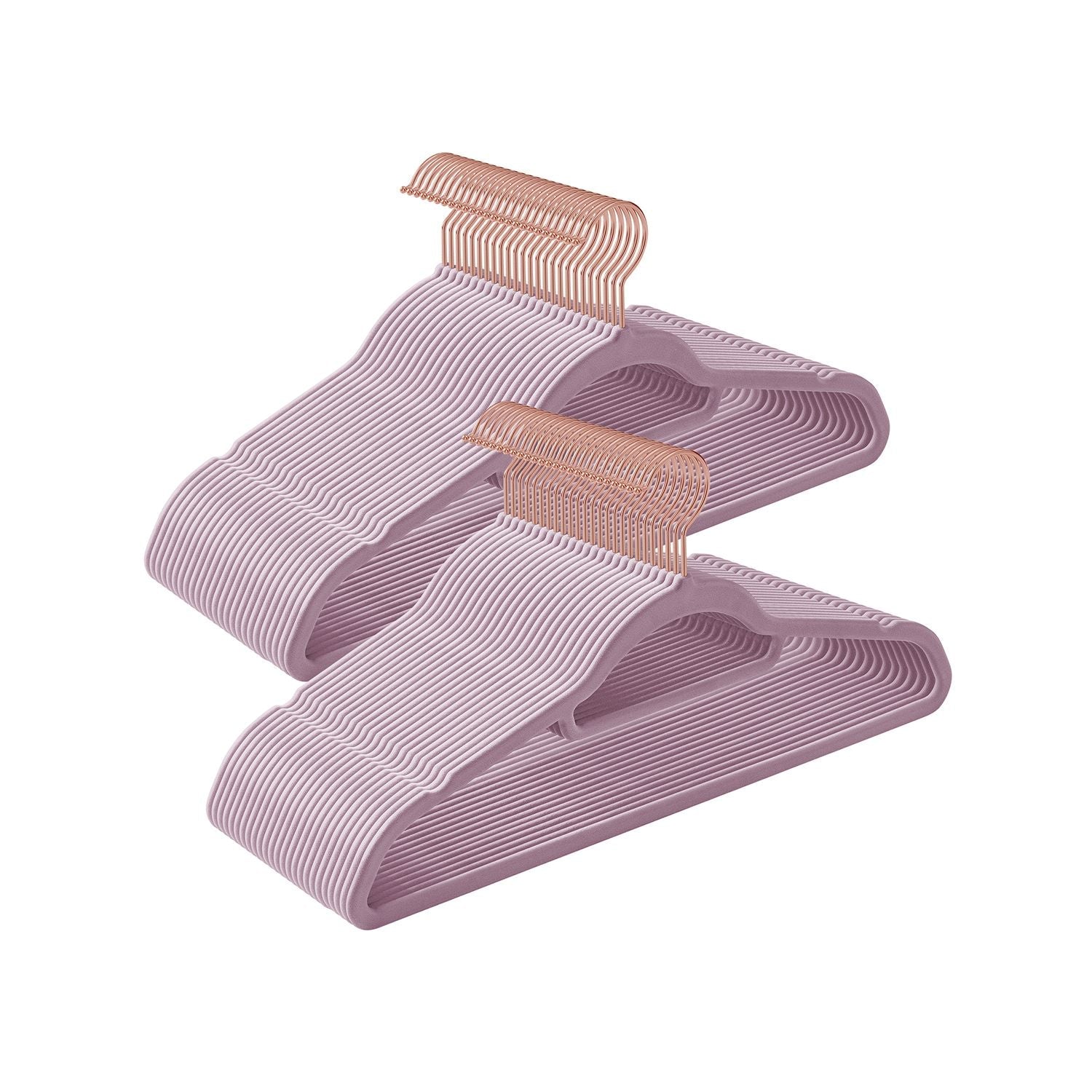 Fluwelen kleerhangers - Anti-slip hangers - Set van 50 - Wit