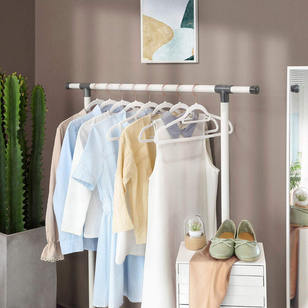 Fluwelen kleerhangers – Antislip – Set van 50 – Wit