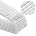Fluwelen kleerhangers - Anti-slip hangers - Set van 50 - Wit