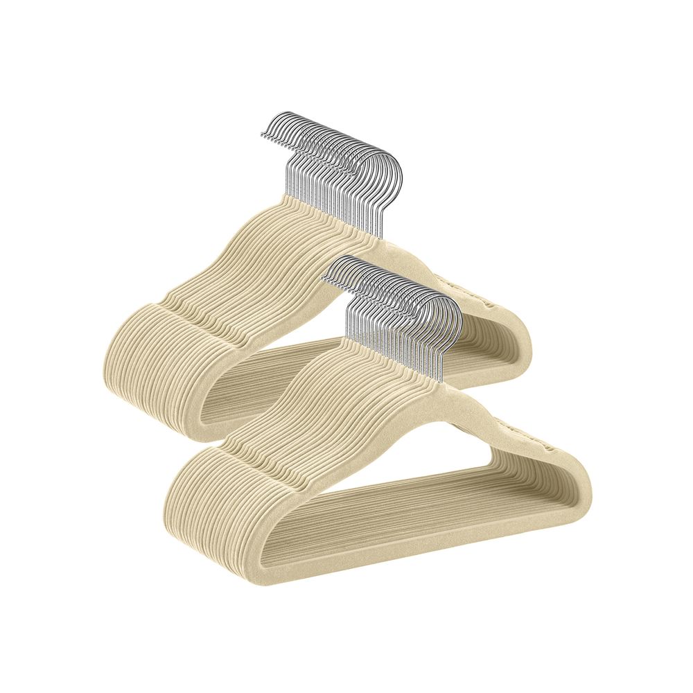 Kinderkledinghangers – Antislip Fluweel – Lichtroze – Set van 50