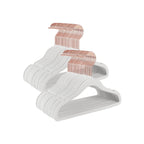 Kinderkledinghangers – Antislip Fluweel – Lichtroze – Set van 50