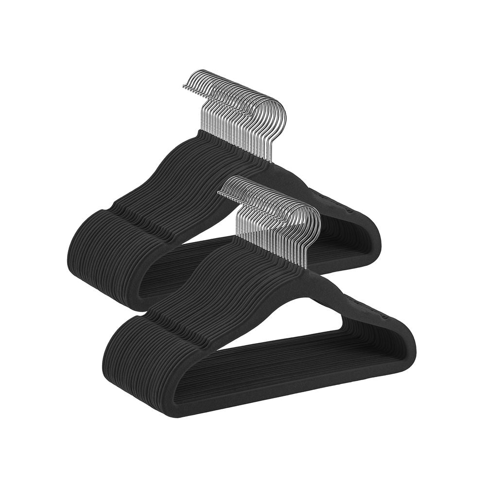 Kinderkledinghangers – Antislip Fluweel – Lichtroze – Set van 50