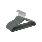 Kledinghangers - Fluwelen kleerhangers - Set van 30 stuks - Antislip - Draaibare haak - Grijs
