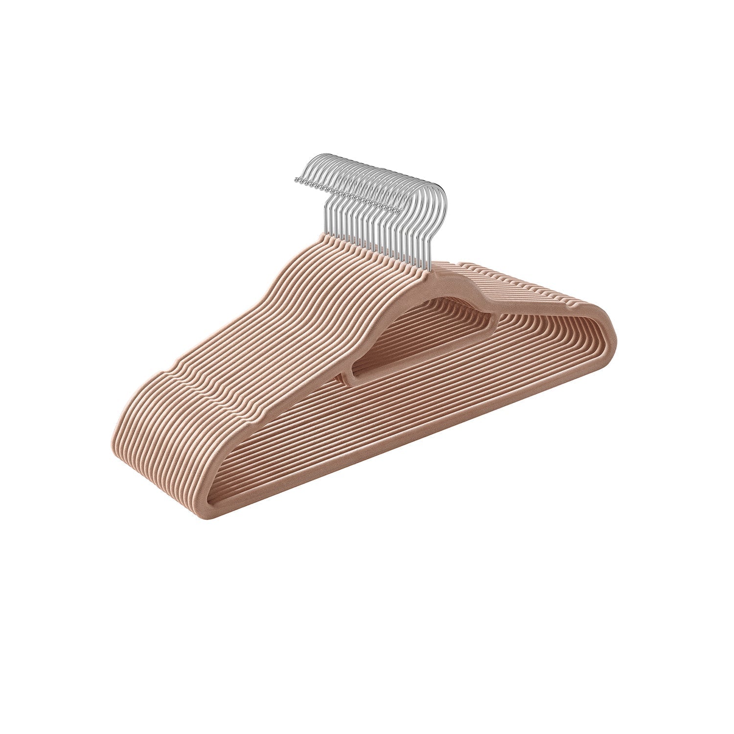 Kledinghangers - Fluweel - Set van 20 - 0,6 cm dik - Wit