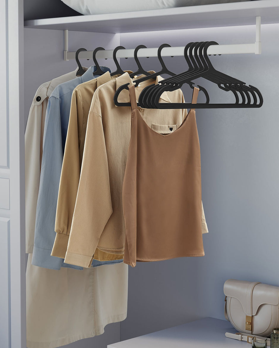 Kleerhangers Set van 50 – 41,7 cm Breed – Inktzwart