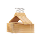 Houten kleerhangers - Set van 20 - Massief hout - Anti-slip - 360° draaibare haak