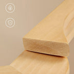 Houten kleerhangers - Set van 20 - Massief hout - Anti-slip - 360° draaibare haak