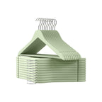 Houten kledinghangers – Set van 10 – Wit