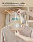 Houten Kledinghangers - Set van 48 - Met Schouderinkepingen - Broekstang - Naturel Beige